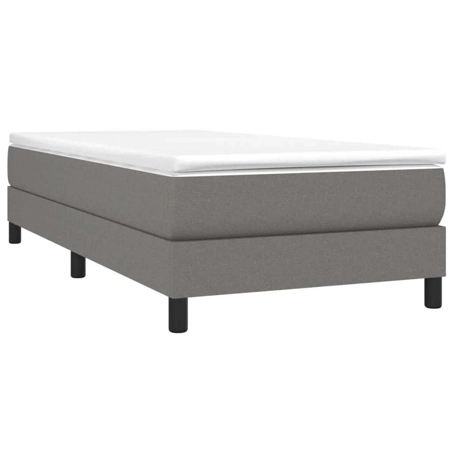 vidaXL Boxspringbett mit Matratze Dunkelgrau 100x200 cm Stoff 3144054 günstig online kaufen