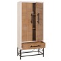MCW Hochschrank N30 Massiv-Holz MDF 167x72x41cm_3
