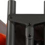 Detailaufnahme: Graues Gestell der Portal Campingliege Kevin XXL mit Schrauben.