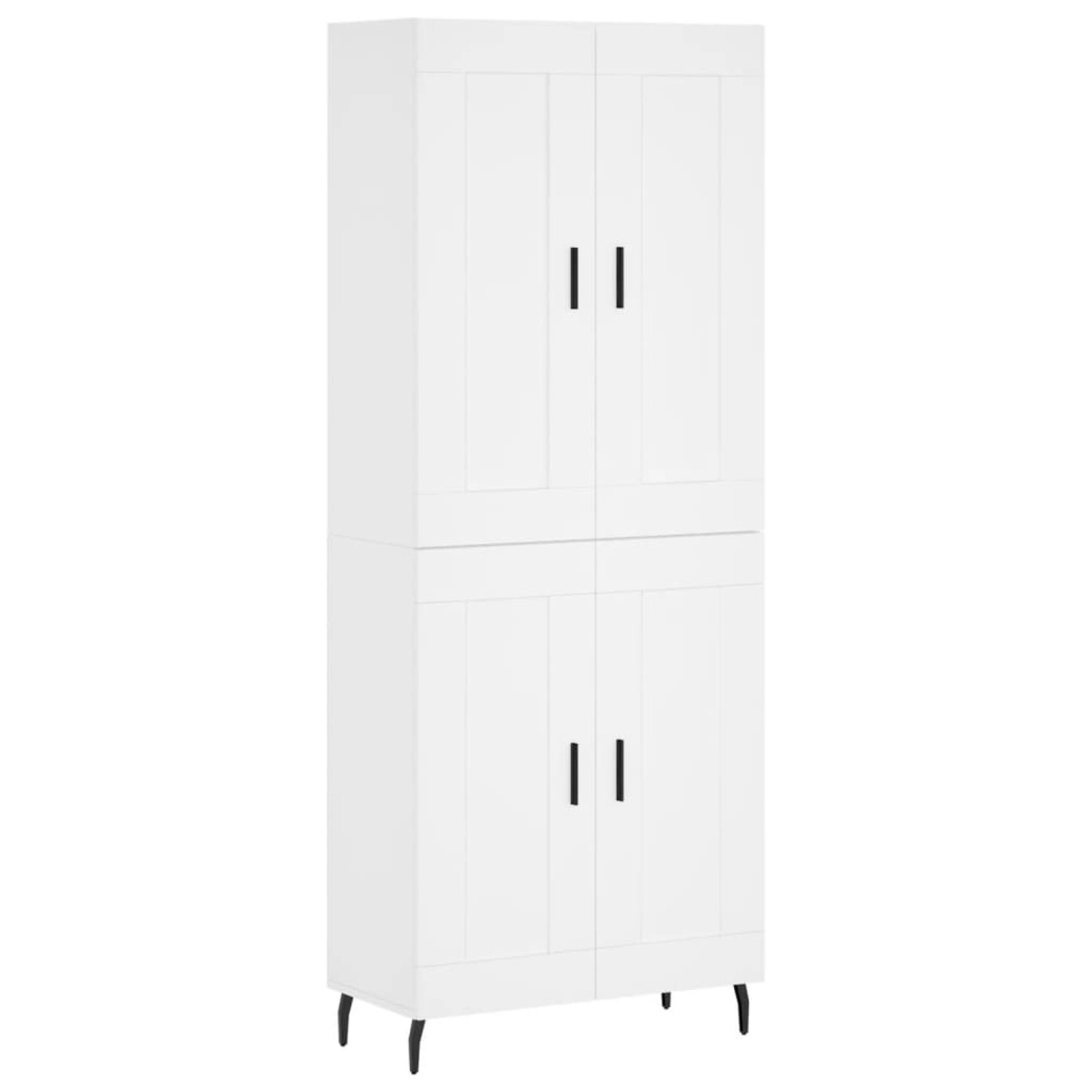 vidaXL Highboard Weiß 69,5x34x180 cm Holzwerkstoff 3199697