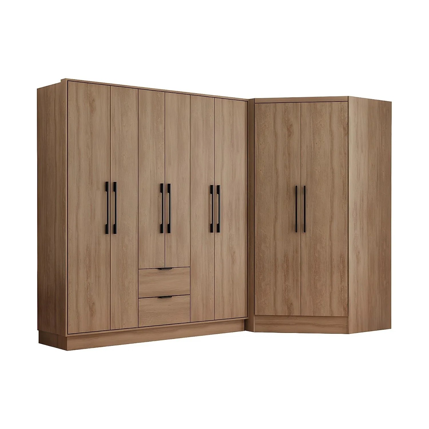 Vente-unique Kleiderschrank Feova Naturfarben Hell 263.5 cm
