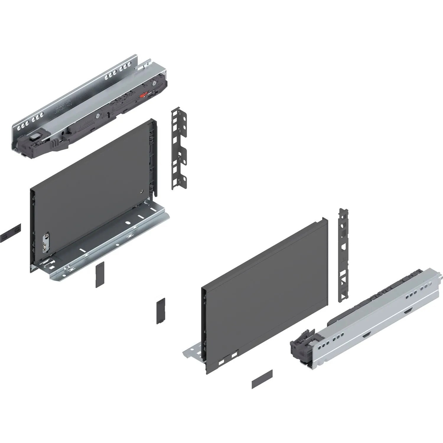 Blum Legrabox Pure Set Höhe C Tip-On Vollauszug 300 mm 40 kg Oriongrau 1 Paar