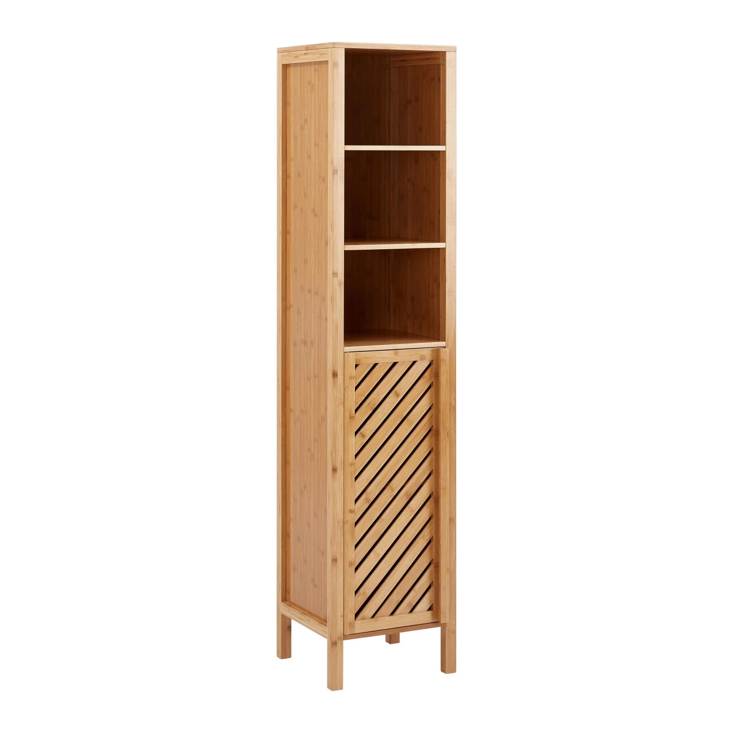 Bessagi Home Hochschrank Bonny Hellbraun ca. 35x160x36 cm