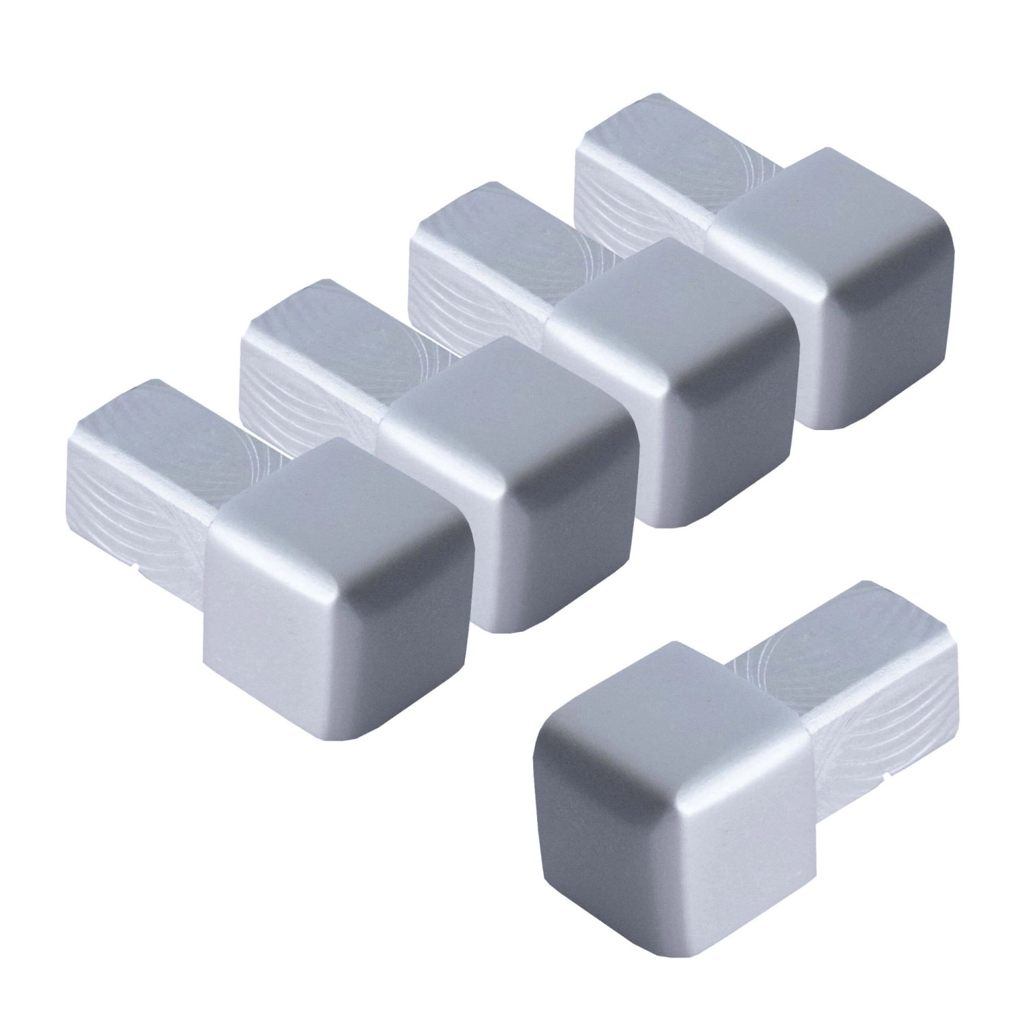 Dalsys Endstück Quadratprofil 5x 8mm Alu Eloxiert Silber Matt günstig online kaufen