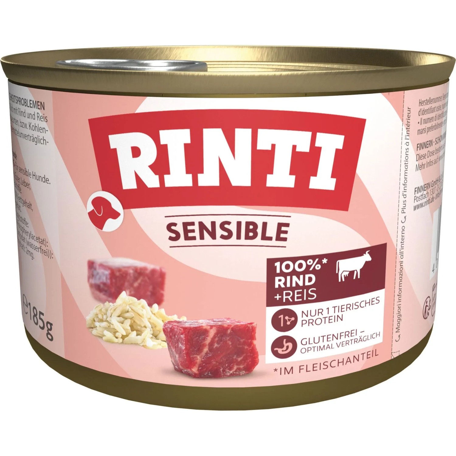 Rinti Hunde-Nassfutter Sensible mit Rind und Reis