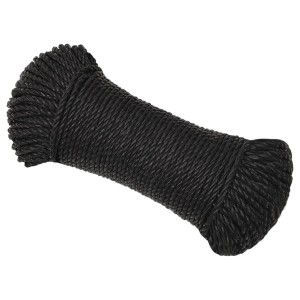 vidaXL Arbeitsseil Schwarz 8 mm 50 m Polypropylen 153007