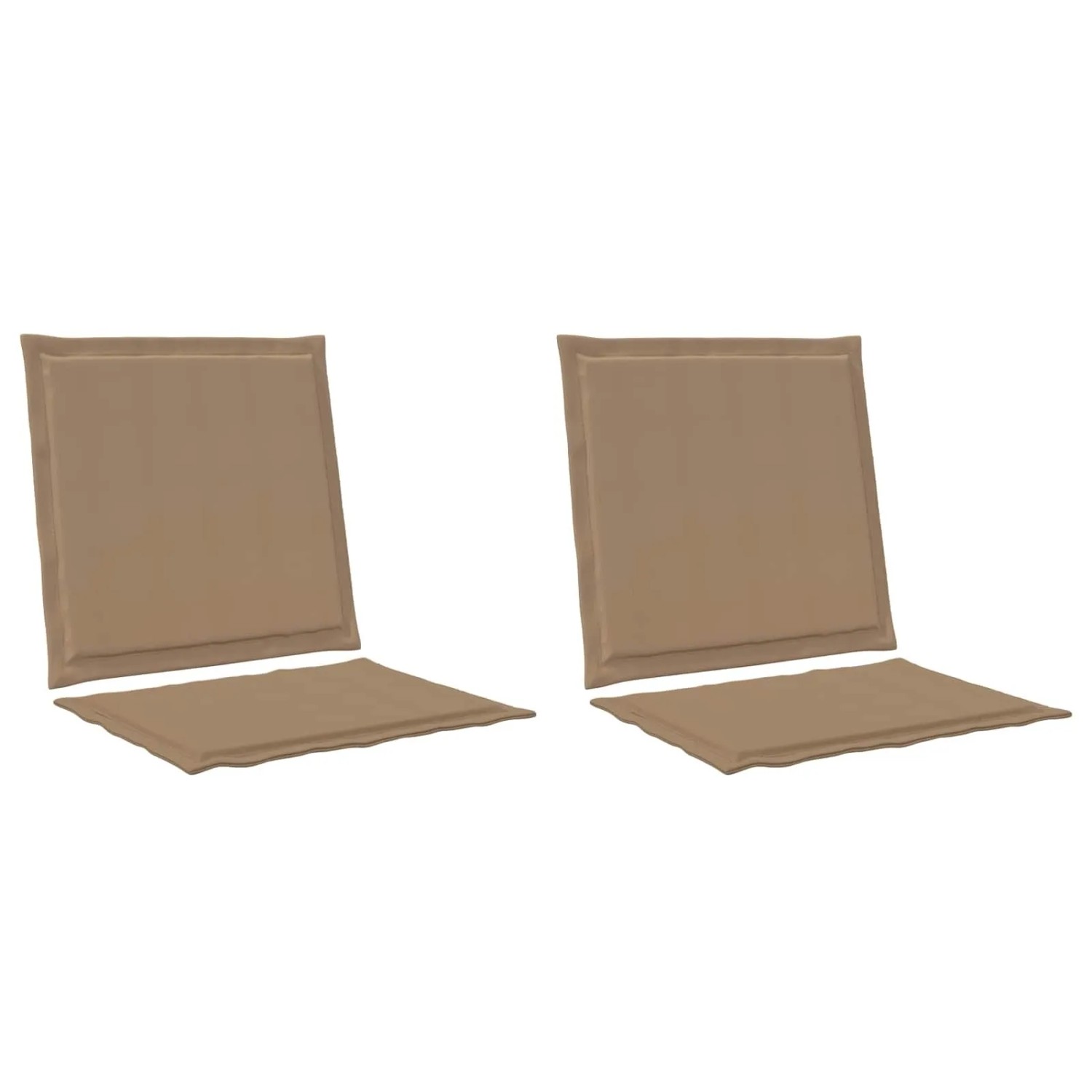 vidaXL Sitz- und Rückenkissen 2 Stk Taupe 47 x 45 x 2 cm Polyester 899975