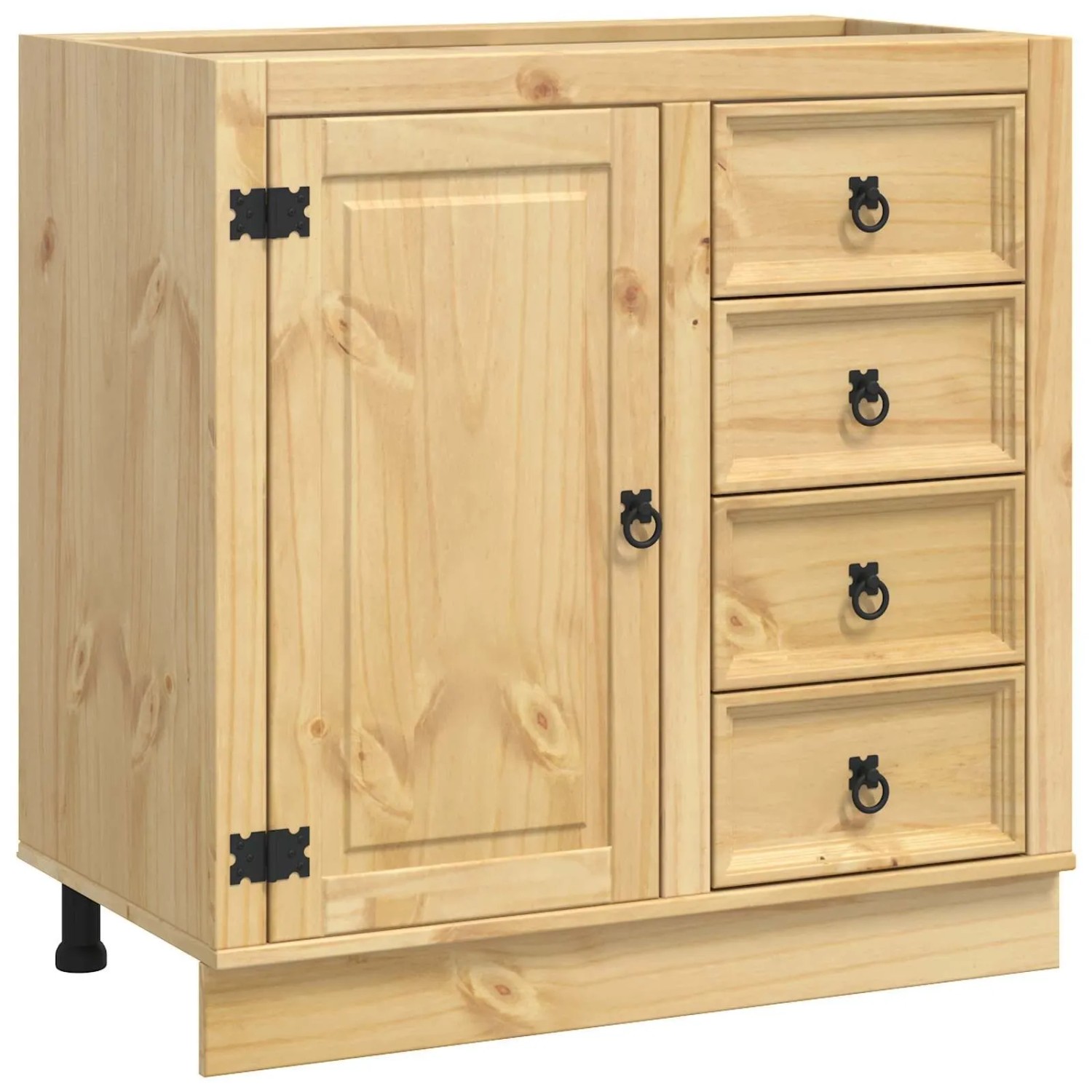 vidaXL Schrank mit Regal Honig 80 x 46 x 81 cm Massives Kiefernholz 4200756 günstig online kaufen