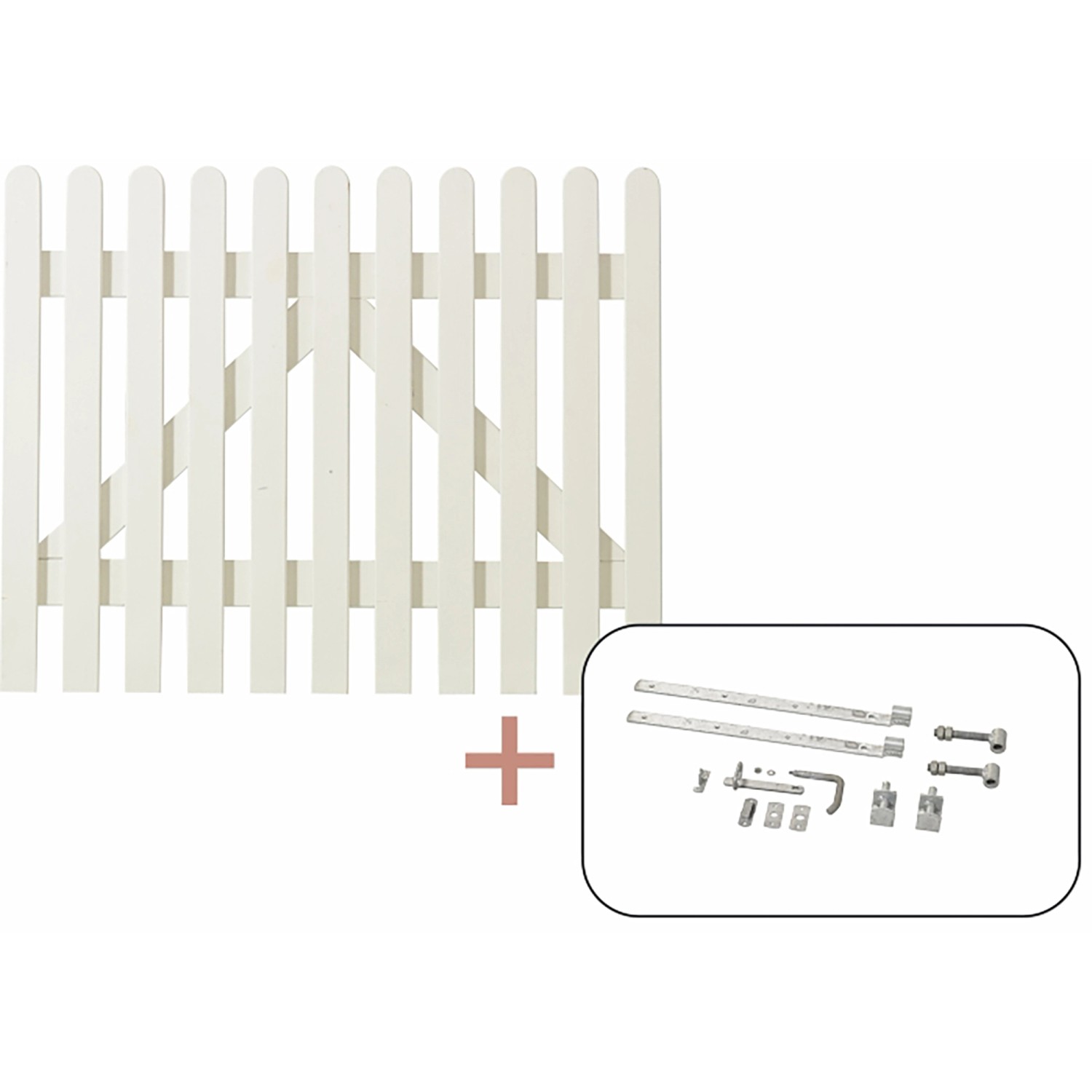 Einzeltor Retro Nadelholz Weiß 100 cm x 80 cm günstig online kaufen