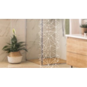 Novadoors Glasschiebetür Nova 504-1 mit Netzwerk-Design, ESG Glas, 93,5x205,8 cm.