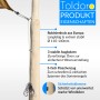 Toldoro Sonnensegelmast aus Robinienholz mit Flaschenzug und Höhenverstellung.