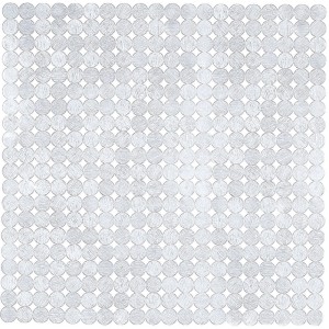 Kleine Wolke Duscheinlage Sign, 55x55 cm, transparent mit Kreismuster für mehr Sicherheit im Bad.