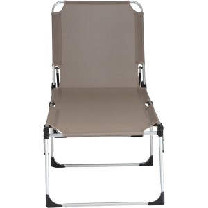 Siena Garden Dreibeinliege Alu-XXL Grau, verstellbare Sonnenliege mit Aluminiumgestell.