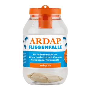 Ardap Fliegenfalle: Falle mit Köder für den Außenbereich, z.B. Garten, Camping oder Terrasse.