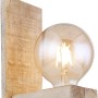 Globo Wandleuchte ADALIE mit Holz-Optik und E27 Fassung. Wandlampe für Innenräume.