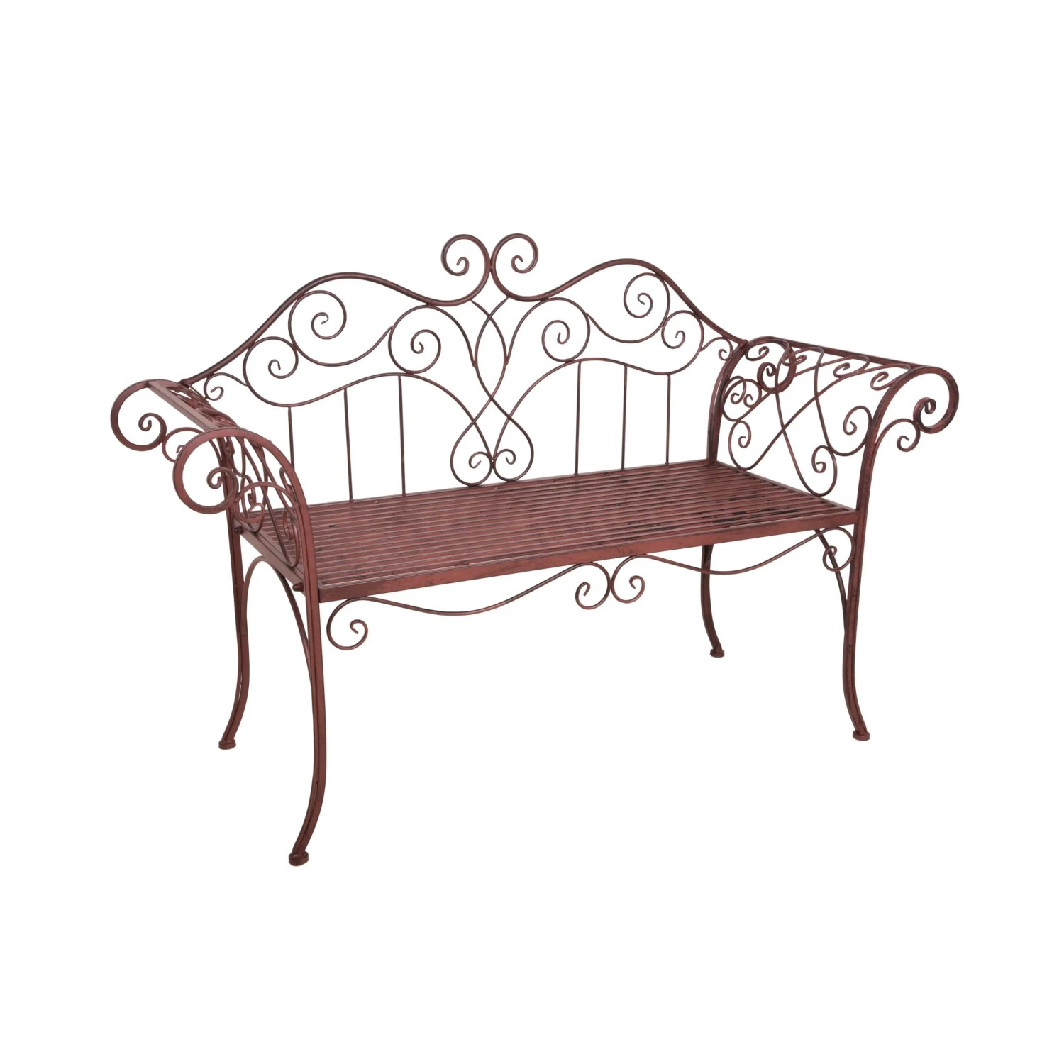 DELUKE Gartenbank RONJA 143cm Breit Stahl Schwarz Terrassenbank Wetterfest Sitzbank Outdoor Bank