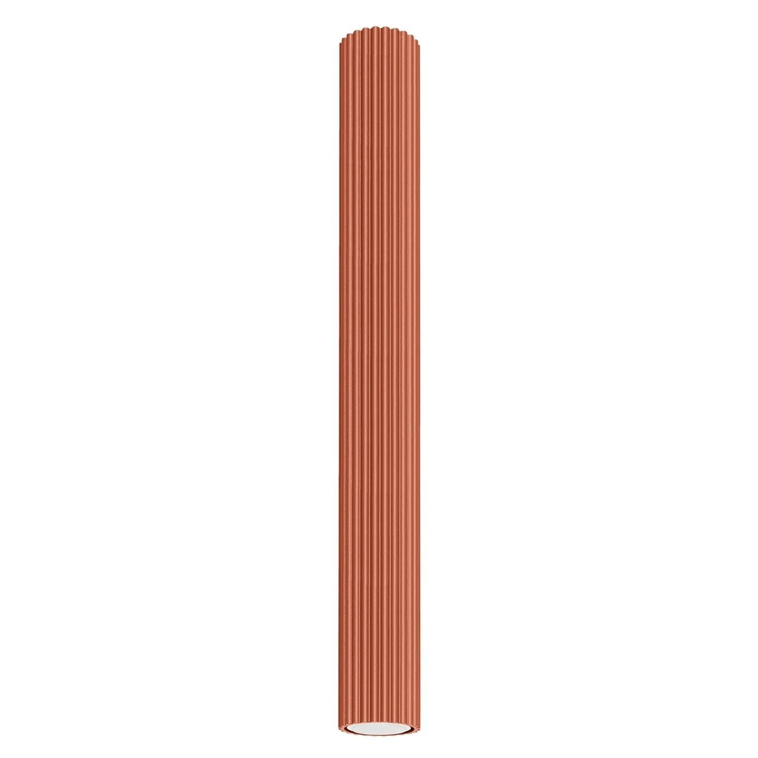 Licht-Erlebnisse Spot Lampe Decke GU10 Ø 6,5 CM 60 CM Hoch Aluminium Aufputz Ockerrot Modern