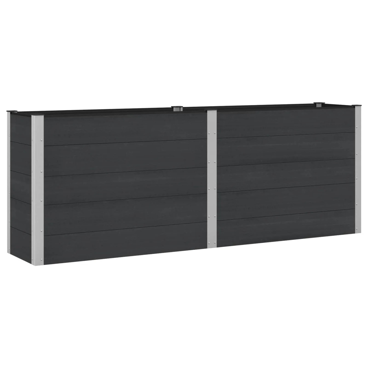 vidaXL Hochbeet Schwarz 250 x 50 x 91 cm 42038989