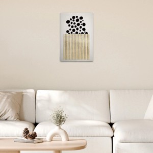 Tadessi Leinwandbild - M1-No.50712 - Popcorn Schwarz Gold - 30 x 45 cm - Querformat