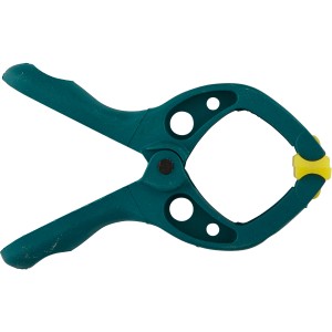 Wolfcraft Microfix Federzwinge, 3 cm Spannweite, in Grün. Spannwerkzeug für Modellbau.