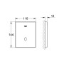 GROHE Tectron Skate Betätigungsplatte für Urinal, Chrom, 116x144 mm, mit Infrarot Sensor für automatische Spülung.