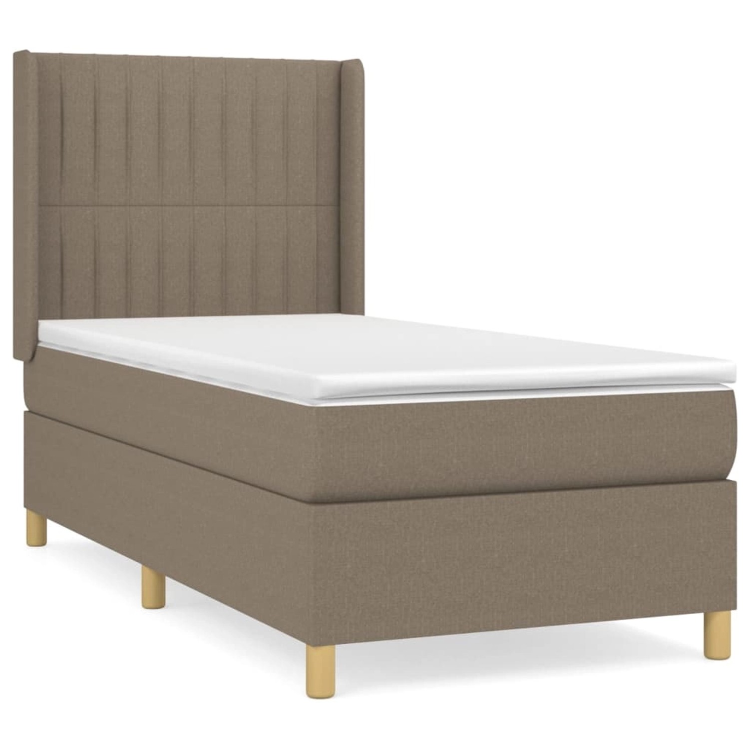 vidaXL Boxspringbett mit Matratze Taupe 90x190 cm Stoff1378104 günstig online kaufen