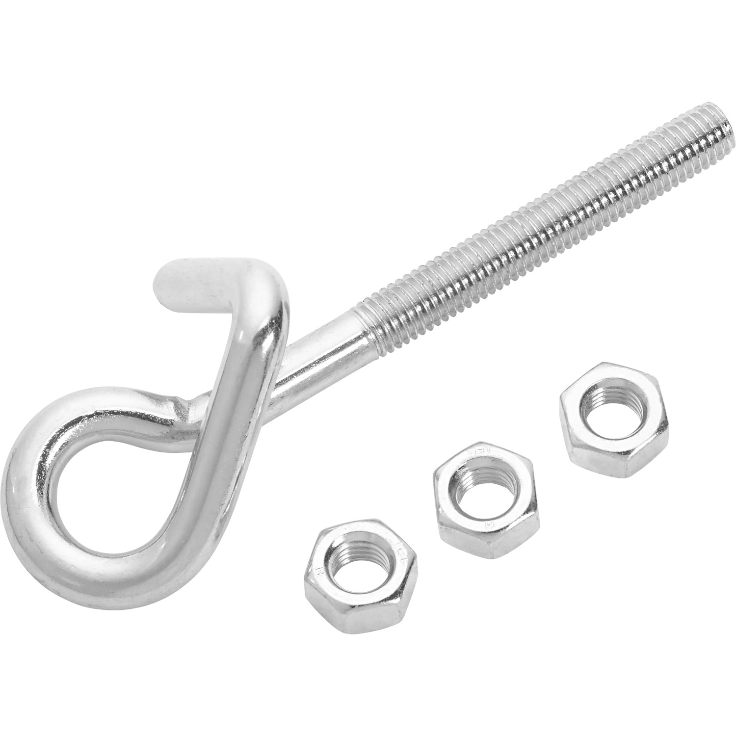 JUST Fun Schaukelhaken Typ C | M12 Gewinde, 140 Mm | Aus Verzinktem Stahl, Bis 200 Kg Belastbar | Für Spielplatz