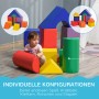 Buntes HOMCOM Bausteinset aus Kunstleder mit verschiedenen Formen für Kinder.
