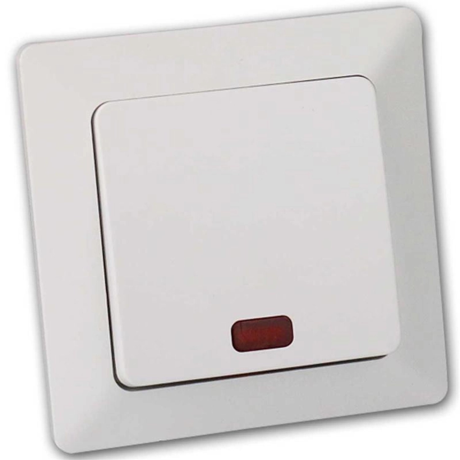 ChiliTec MILOS Kontroll Schalter Weiß Matt mit Rahmen