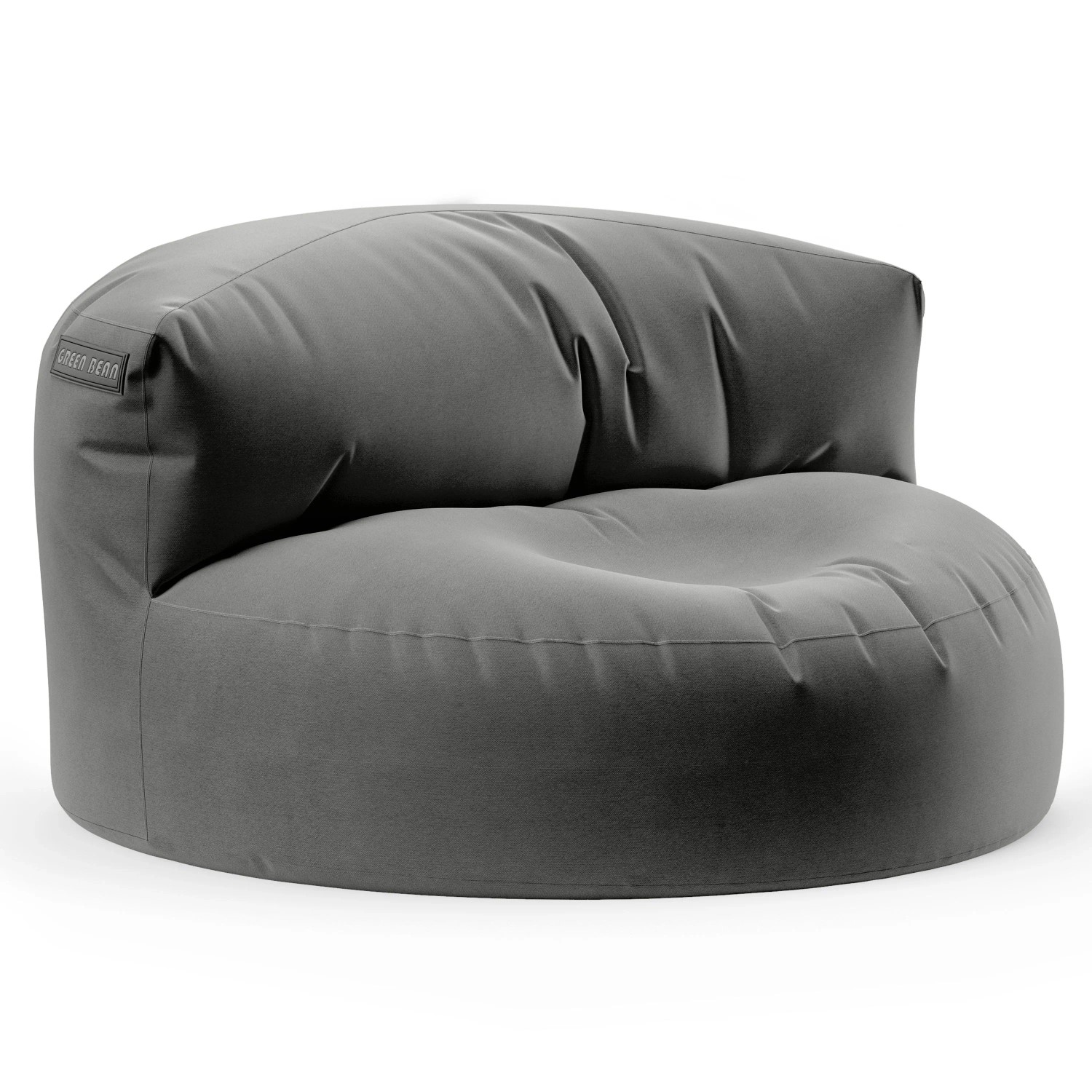 Green Bean Sitzsack-Sofa 90 x 50 x 50 cm PVC Wetterfest Anthrazit