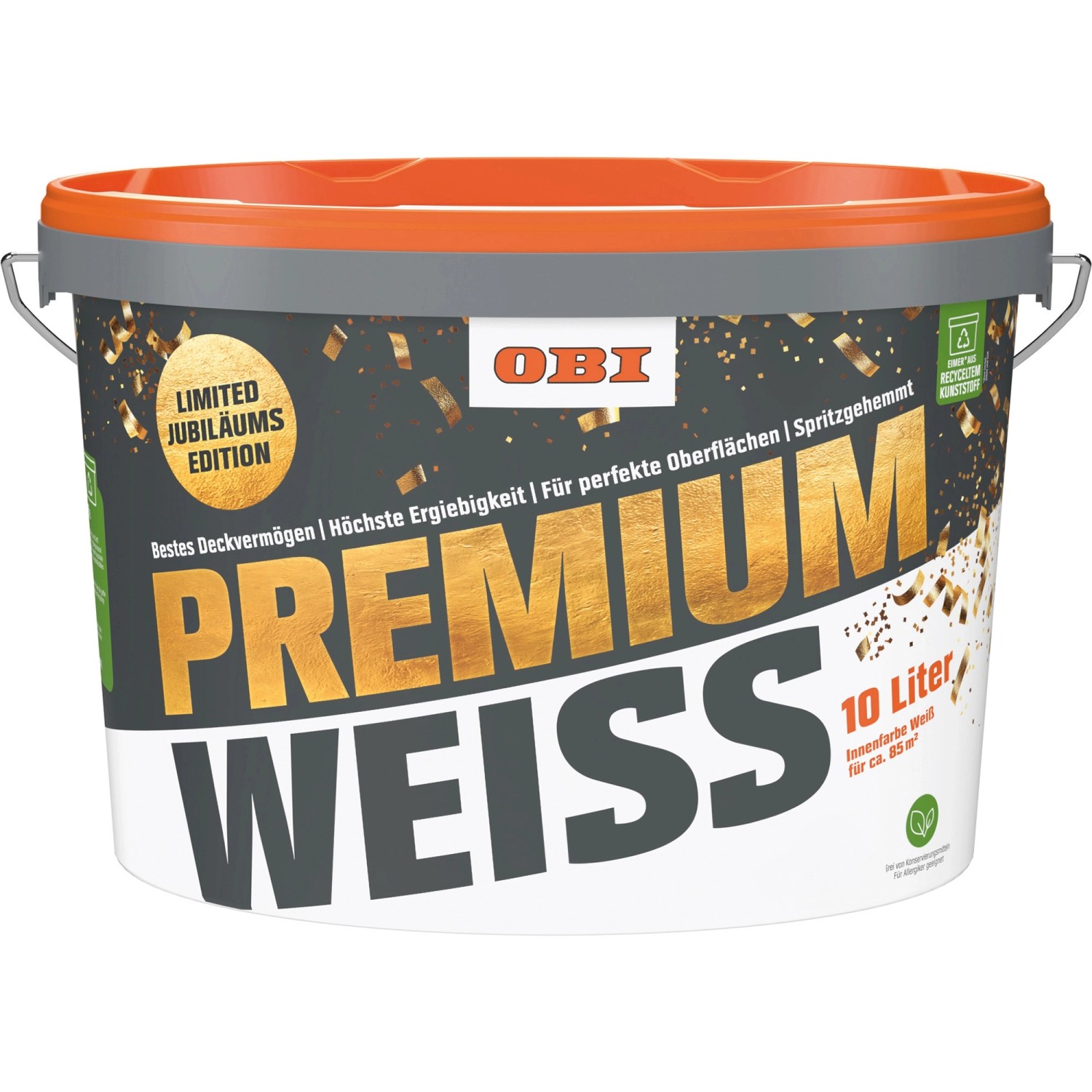 OBI Wandfarbe Premiumweiß Jubiläums Edition 10 l kaufen bei OBI