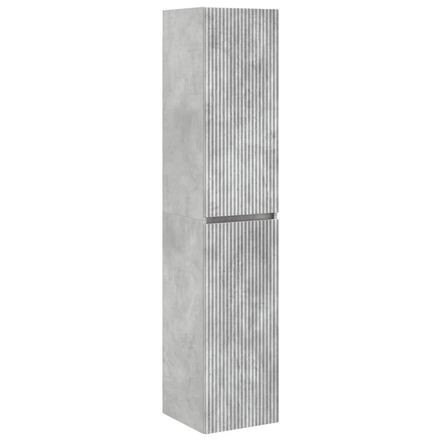 vidaXL Wandmontierter Badezimmerschrank Betongrau 33 x 34,5 x 160 cm 890515