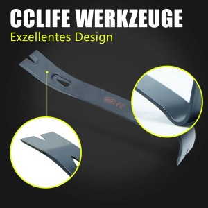 CCLIFE Brecheisen 330mm, Mini-Hebelwerkzeug zum Entfernen von Nägeln bei Holzbearbeitung.