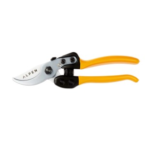 Alpen Gartenschere Gelbhorn 150, Gartenhandgerät mit gelben Griffen und verchromter Klinge.