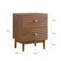 Brauner SoBuy Vintage Nachttisch FBT170-N mit 2 Schubladen und Gummibaumbeinen.