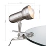 Orion Klemmleuchte Wilhelm, satinierte Metall-Klemmlampe für flexible Beleuchtung.