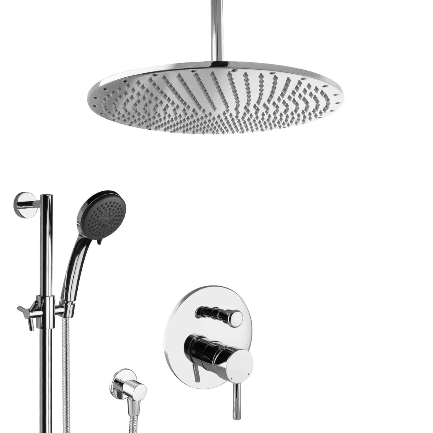 PaulGurkes Unterputz Dusche Set 40cm mit Duschstange günstig online kaufen