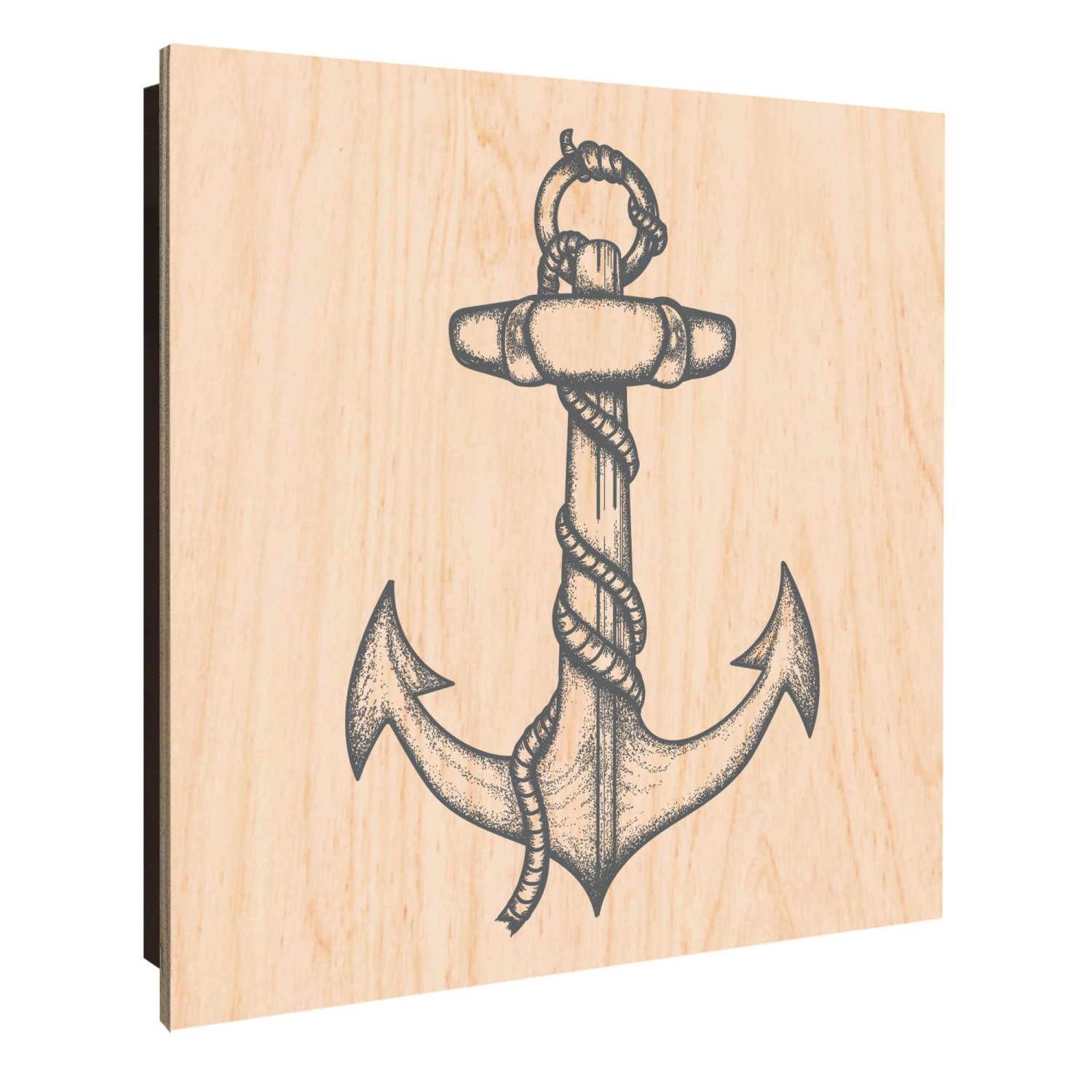 Banjado Schlüsselkasten Holz 30x30cm Schwarz Scharnier Rechts 50 Haken Desi günstig online kaufen
