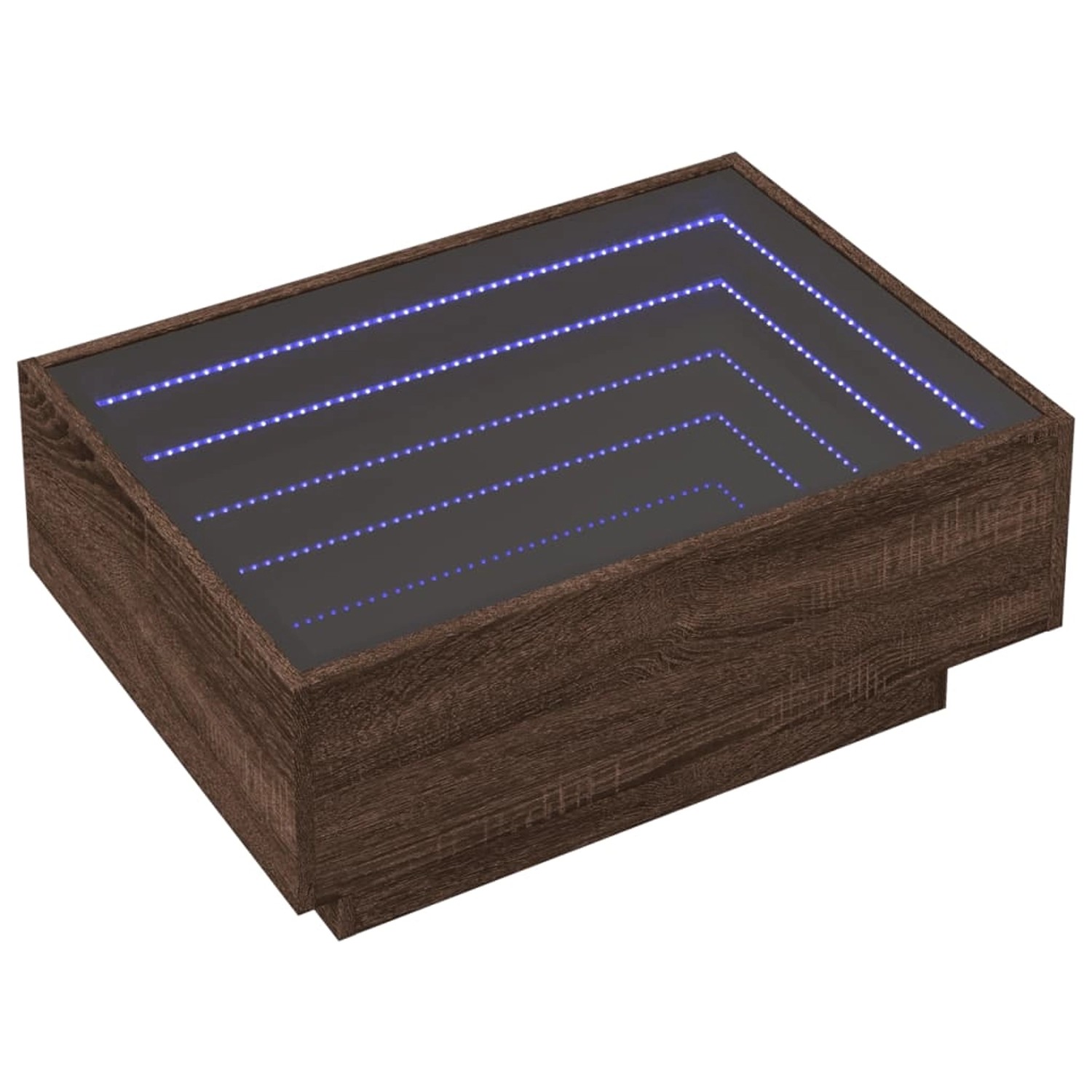 vidaXL LED-Couchtisch Braun Eichen-Optik 70x50x30 cm Holzwerkstoff 847517 günstig online kaufen