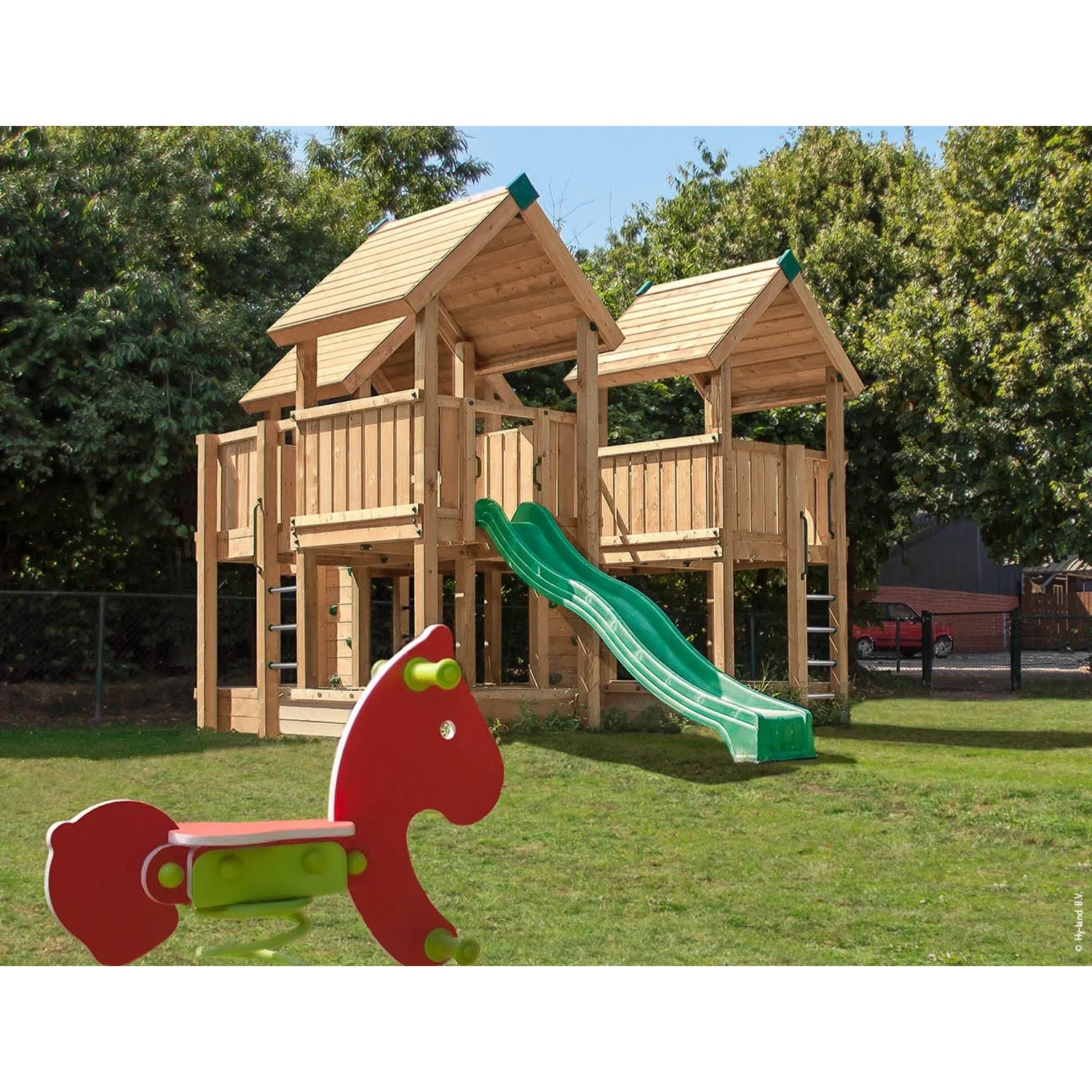 Hy-Land Spielgerät P8 mit Rutsche Premium Douglasie