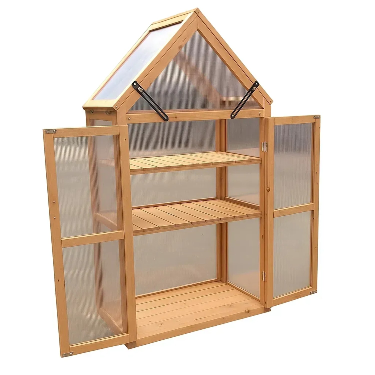 Coemo Gewächshaus Jan mit Aufklappbaren Türen und Dach