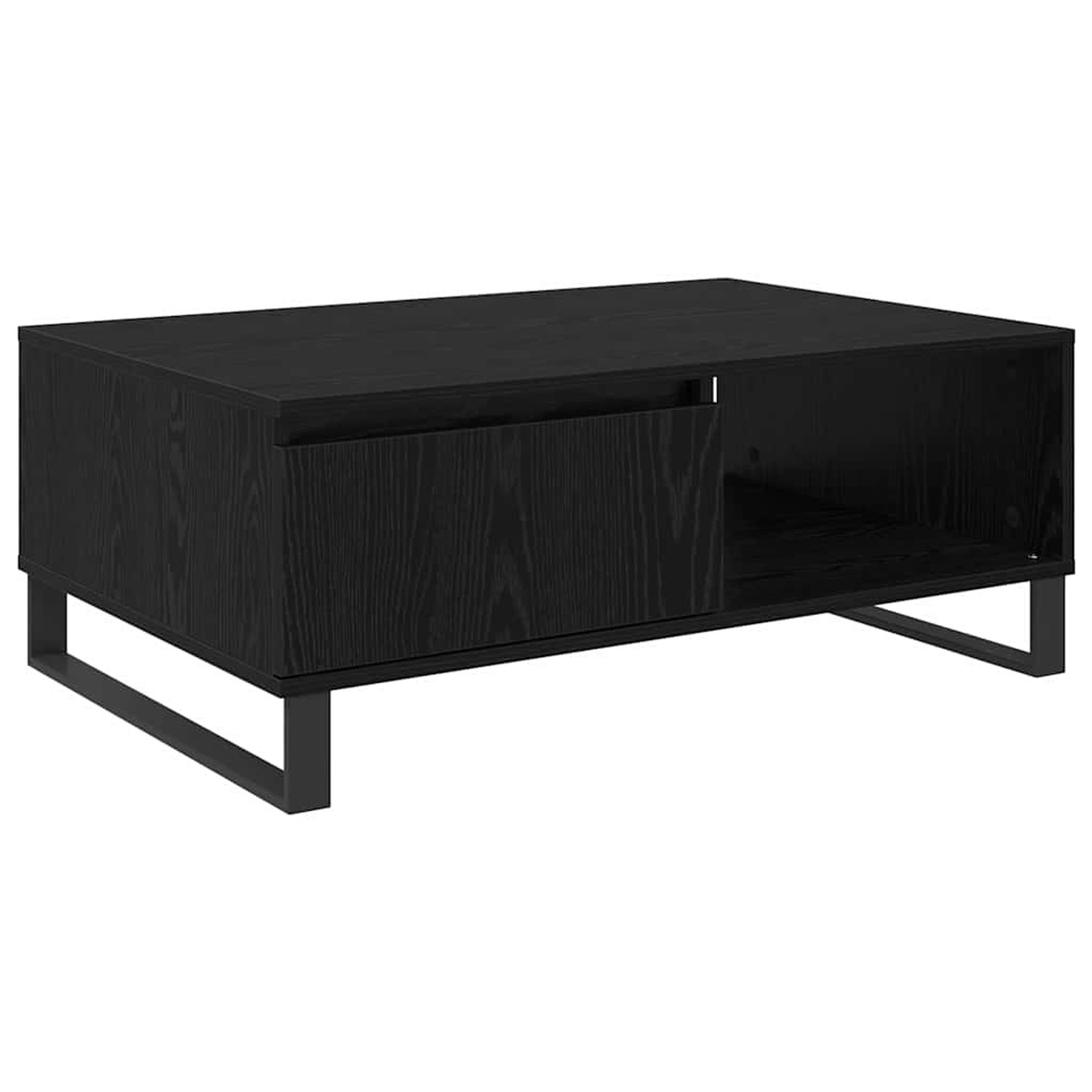 vidaXL Couchtisch Schwarz Eichen-Optik 90 x 60 x 35 cm Holzwerkstoff 882591 günstig online kaufen