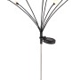Bewegliche Globo Solarleuchte aus Edelstahl, 70 cm hoch, für den Garten.