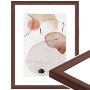 Bilderrahmen H320 in Nussbaum-Optik, 20x30 cm, aus Massivholz im klassischen Stil.
