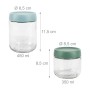 Relaxdays Frischhaltedosen und Einmachgläser Glas Kunststoff Transparent Luftdicht Mikrowellengeeignet Gefriergeeignet 18er Set 1040 ml_5
