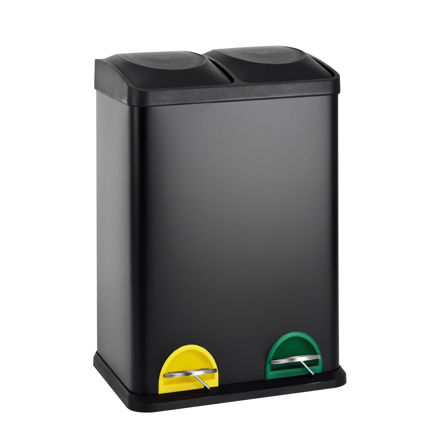 Svita TC2X20 Kücheneimer Office 40L Trennmülleimer Mülltrennung Schwarz günstig online kaufen