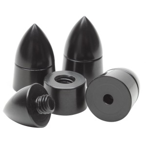 Dynavox Lautsprecher Spikes, 4er-Set, schwarz, zur akustischen Entkopplung von Lautsprechern.