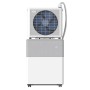 Midea PortaSplit Cool, mobile Split-Klimaanlage in Weißgrau. Klimagerät mit Außenteil, ohne feste Installation.