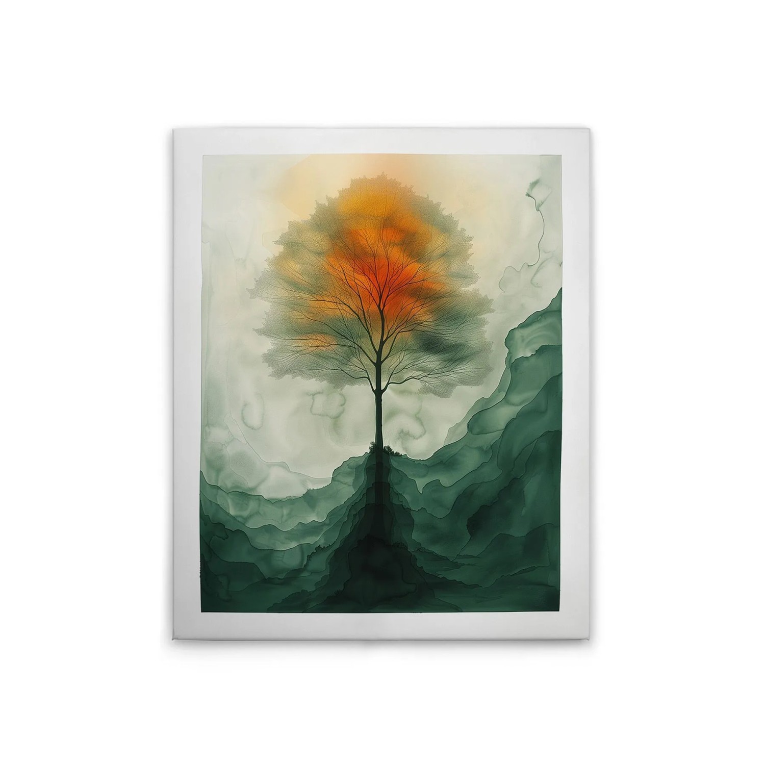 Tadessi Leinwandbild - M1-No.52132 - Baum Abstrakt - 40 x 50 cm - Hochformat