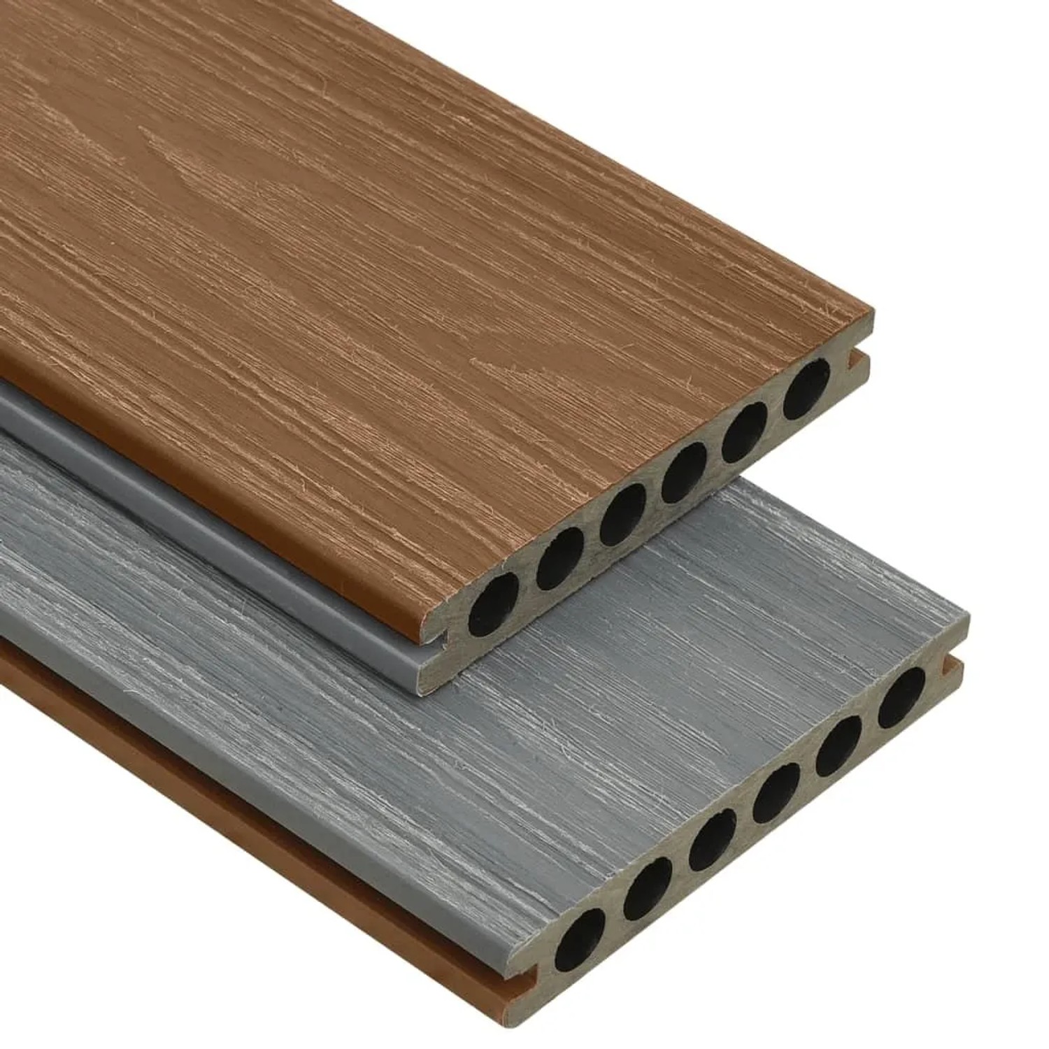 vidaXL WPC Terrassendielen mit Zubehör Braun und Grau 30 m² 4 m 3070474
